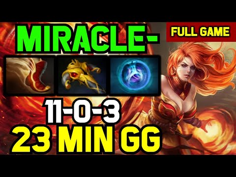 TI10 Qualifiers - Miracle- MID Lina NO DEATH Ownage vs Spider Pigzs