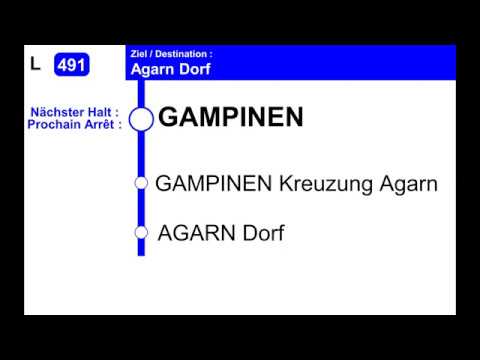 RegionAlps Bus Ansagen - 491 Leuk – Agarn Dorf – Leuk