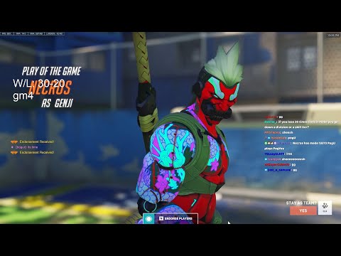 GENJI OP?! NECROS FASTEST GENJI IN THE WORLD - POTG! OVERWATCH 2 GAMEPLAY
