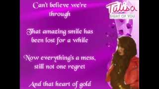 &quot;Sight Of You - Tulisa&quot; On Screen Lyrics