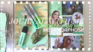 journal with me | métamorphose by vendredi sur mer (green, frog themed journal spread)