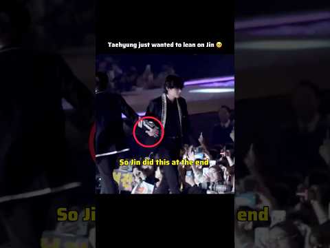 Taejin: Taehyung just wanted to lean on Jin 🥺#taejin #bts #ytshorts #btsshorts #jin #taehyung