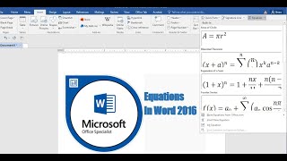 EQUATION EDITOR: How to Insert and Edit EQUATION EDITOR In Microsoft Word 2016