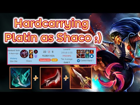 Shaco solocarrying Platin Elo [League of Legends] Full Gameplay - Infernal Shaco