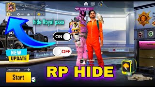 How to hide royal pass in pubg mobile | Royal pass hibe rp kaise kare Bgmi