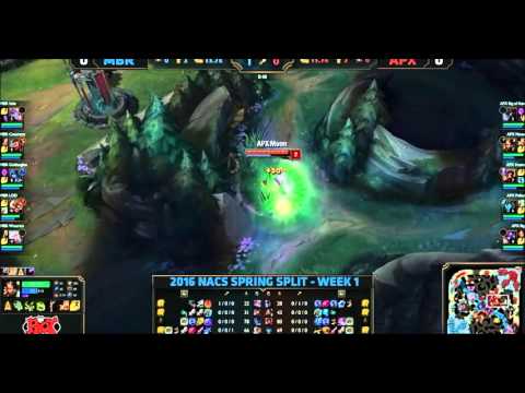 LoL NA CS 2016 - MBR vs APX W1G1 Commentary