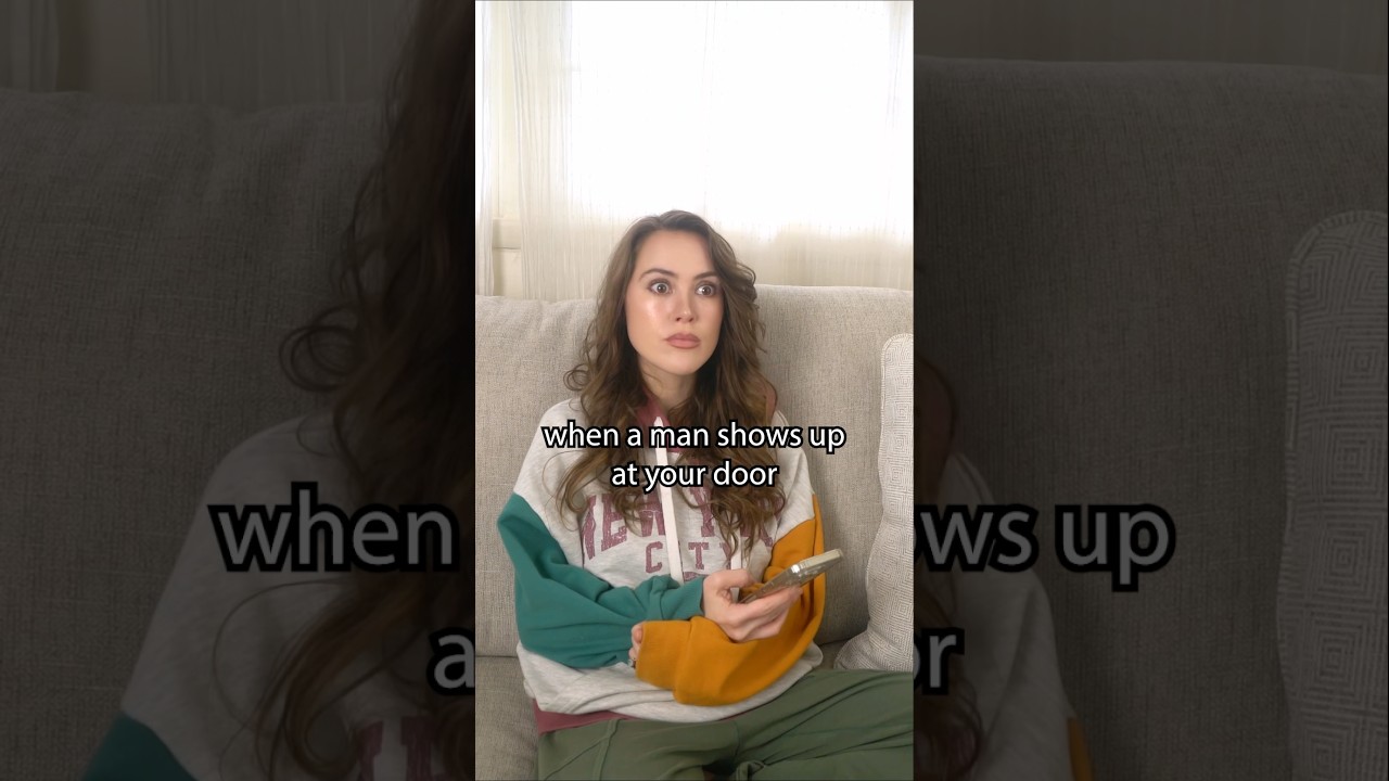 when a man shows up at your door #marriage #comedy #introverts