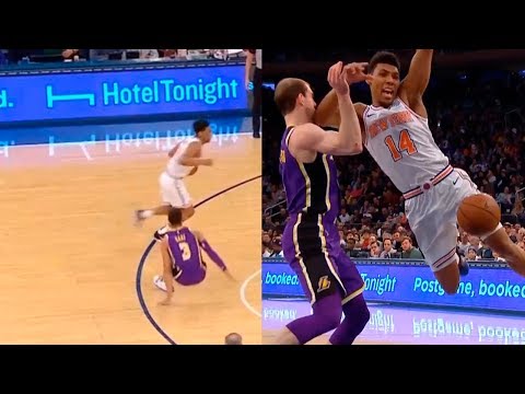 Allonzo Trier breaks Josh Hart' ankle then gets flagrant foul after knocks down Alex Caruso