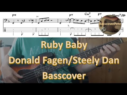 Steely Dan Donald Fagen Ruby Baby. Bass Cover Score Notes Tabs Chords Bass cover Transcription
