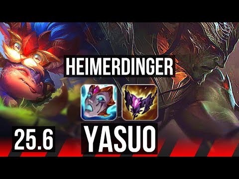 HEIMERDINGER vs YASUO (TOP) | 900+ games | KR Master | 25.6