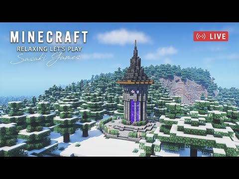 Insane Nether Portal Build in Snow Village - Sasaki Games