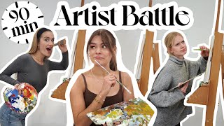 ARTIST BATTLE - 3 Künstlerinnen, 1 Motiv in 90 Minuten - mit @ShaniaBo & @dinodauerkunst // I'mJette
