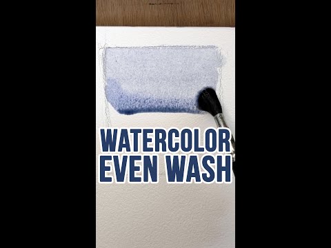 How to REALLY paint an even wash in #watercolor 🎨