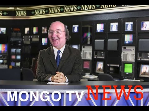 John Olsen fra Mongo TV forsøger at læse nyheder op
