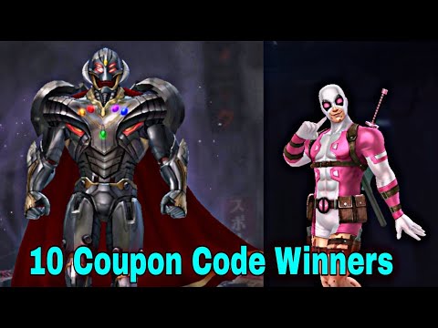 10 Coupon Code Winners And WBL Infinity Ultron Clear With Deadpool New Uniform - Marvel Future Fight