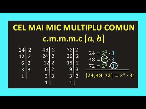 CEL MAI MIC MULTIPLU COMUN A 2 NUMERE MATE CLASA 6 PROBLEME CU CMMMC DESCOMPUNERE IN FACTORI PRIMI