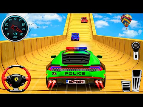 US Police Car Driving Stunt Simulator - Impossible Ramp Car Racing 3D : Android Gameplay