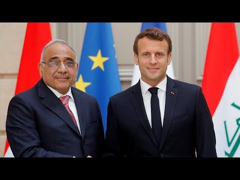 الرئيس الفرنسي إيمانويل ماكرون يستقبل رئيس الوزراء العراقي عادل عبد المهدي…