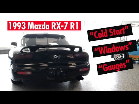 1993 Mazda RX7 FD R1 Cold Start - Window Demo - Gauges While Driving