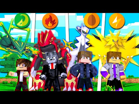 Minecraft - Pokémon Elementos #3 - LUCKY PIXELMON DEU LENDÁRIO DRAGÃO vs NORMAL vs FOGO!!