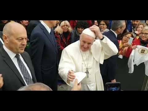 Padre de Camapuã encontra o Papa