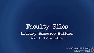 Library Resource Builder: Introduction