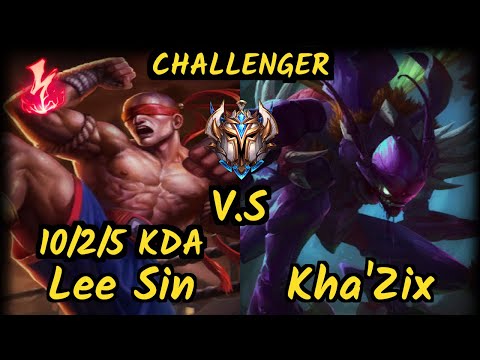 HL Cariok (LEE SIN) vs KHA'ZIX - 10/2/5 KDA JUNGLE CHALLENGER GAMEPLAY - BR v9.7
