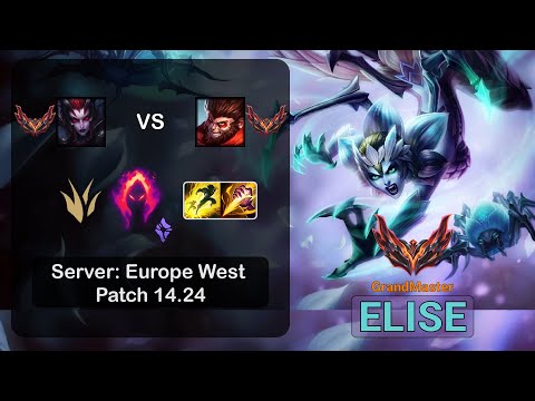 Elise Jungle vs Wukong - EUW GrandMaster - Patch 14.24