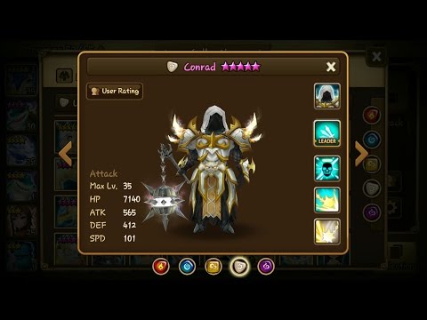 Summoners War - Conrad (light death knight) damage test