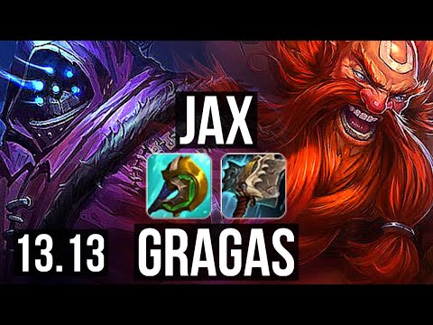 JAX vs GRAGAS (TOP) | 5/1/9, 500+ games, 1.0M mastery | KR Grandmaster | 13.13