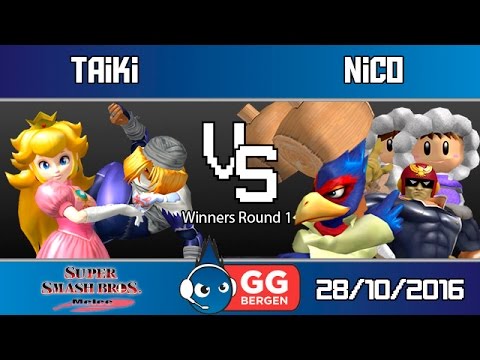 GG Bergen FS XII - Taiki (Sheik, Peach) vs. Nico (Falcon, Falco, IC) - Winners Round 1 - Melee