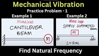 How to Find Natural Frequency || Vibration Problem || Rod with tip mass || Cantilever & SS Beam