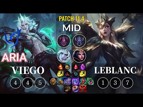 CGA Aria Viego vs LeBlanc Mid - KR Patch 11.4