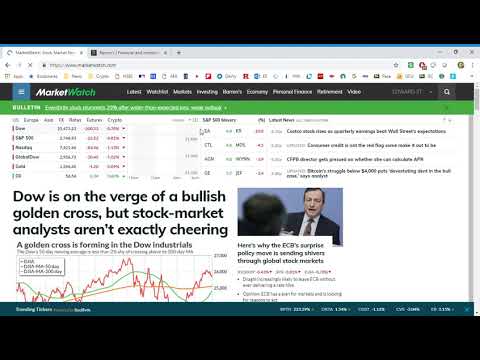 A Video Tour Through MarketWatch Website. A must visit and save for all Finance Majors .