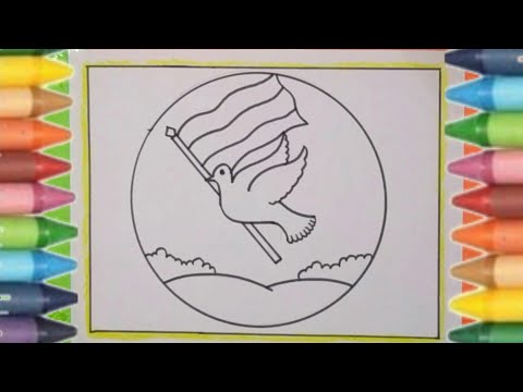 indian flag 🇮🇳drawing /independence day drawing /how to draw Republic Day drawing l
