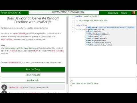 Basic Javascript Generate Random Fractions With Javascript Free Code Camp Dani