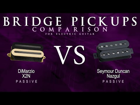 DiMarzio X2N vs Seymour Duncan NAZGUL - Passive Bridge Guitar Pickup Comparison Tone Demo