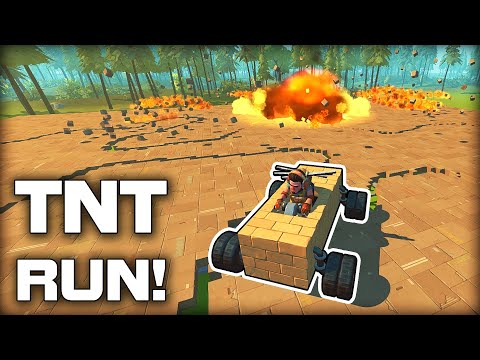kAN Gaming - We Played Minecraft's TNT Run With Vehicles! (Scrap Mechanic Multiplayer Monday)