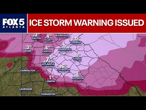 Ice Storm Warning issued ahead of Georgia winter storm | FOX 5 News