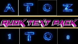 Rouk ff editing effects packs link Glowing fonts  