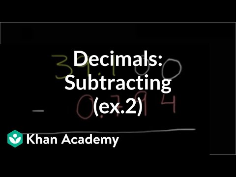 Subtracting decimals 2