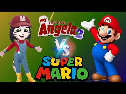 Who will  prevail Angela Vs super Mario my talking angela 2Disney1