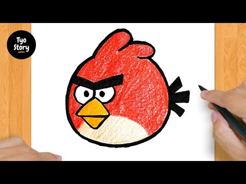 #28 How to Draw a Angry Birds - Easy Drawing Tutorial