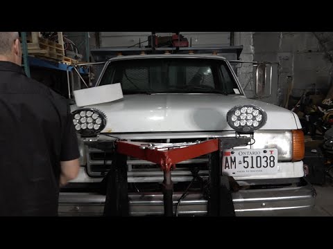 Snow Plow LED light install! Nextech OVAL LED lights, 21,600 Lumens