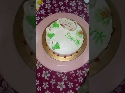 Homemade birthday cake
