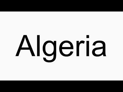 How to pronounce Algeria