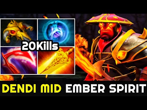 DENDI shows No Mercy with Ember Spirit Radiance Build 7.24 Dota 2