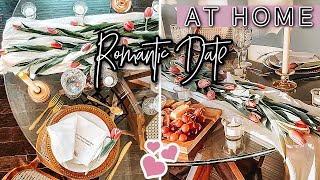 DATE NIGHT IDEAS AT HOME! | Romantic Dinner Decor Setup | At Home Valentine's Day Ideas w/ Convokins