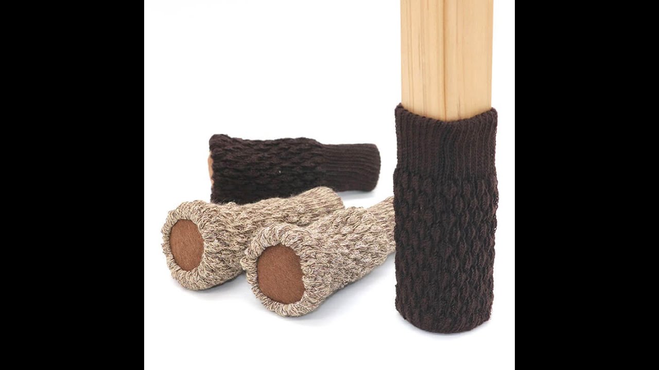 Watch Knitted Chair Leg Socks Furniture Table Feet Leg Floor Protectors Covers now Knitted Chair Leg Socks Furniture Table Feet Leg Floor Protectors Covers