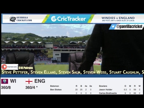 WI v ENG 3rd Test day 1, Gros Islet, St Lucia